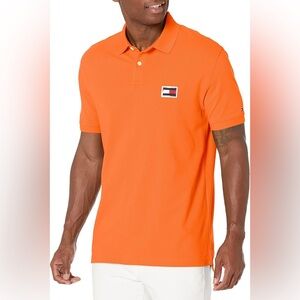 Tommy Hilfiger Men's PRIDE Orange Polo Shirt size large